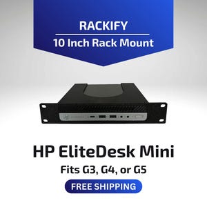 HP EliteDesk Mini G3 G4 G5 | 10 Inch Rack Mount | DeskPi RackMate Compatible | Mini PC