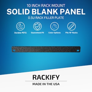 0,5U solid blank panel | 10-tums rackmontering | Rackfyllnadsplatta