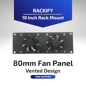 Montaje de ventilador de 80 mm (diseño ventilado) / Montaje en rack de 10 pulgadas