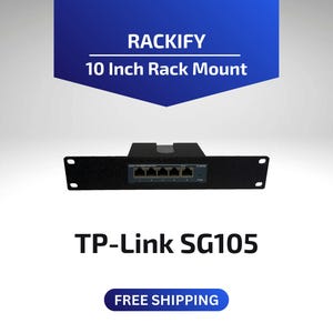 TP-Link TL-SG105 | 10 inch rekmontage | DeskPi RackMate-compatibel | Schakelaar: