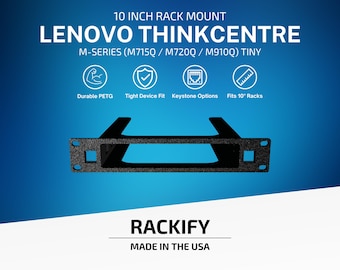 Lenovo ThinkCentre Tiny Rack Mount | M710q M715q M720q M910q M920q M920x | 10 Inch 1U | DeskPi RackMate Compatible