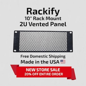2U Vented Panel - 10&quot; Rack Mount