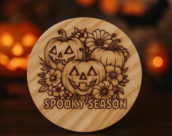 Juego de 4 posavasos de madera personalizados - Grabados a láser - Decoración rústica para el hogar