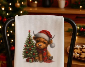 Toalla de cocina personalizada: decoración navideña