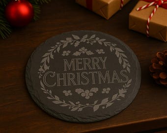 Posavasos de pizarra personalizados - Juego de 4