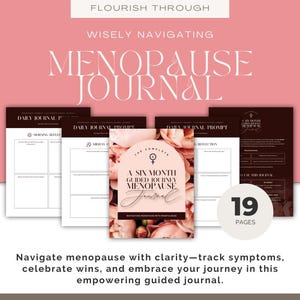 Menopause Journal, Peri menopause Tracker, Symptom Log, Hot Flash Tracker, Menopause Planner, Hormone Balance, Wellness Journal