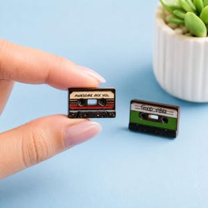 2Pc Mini Cassette Tapes | 1:12 Dollhouse Retro Audio Decor | Vintage Music Accessory | Miniature Room Display | Gift for Her | Craft Supply