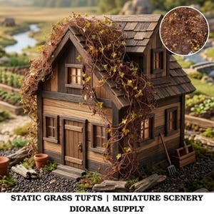 Vegetazione rampicante in miniatura color ruggine / Fogliame autunnale per bosco, ideale per modellismo, diorami ferroviari, giardini fatati e decorazioni artigianali.