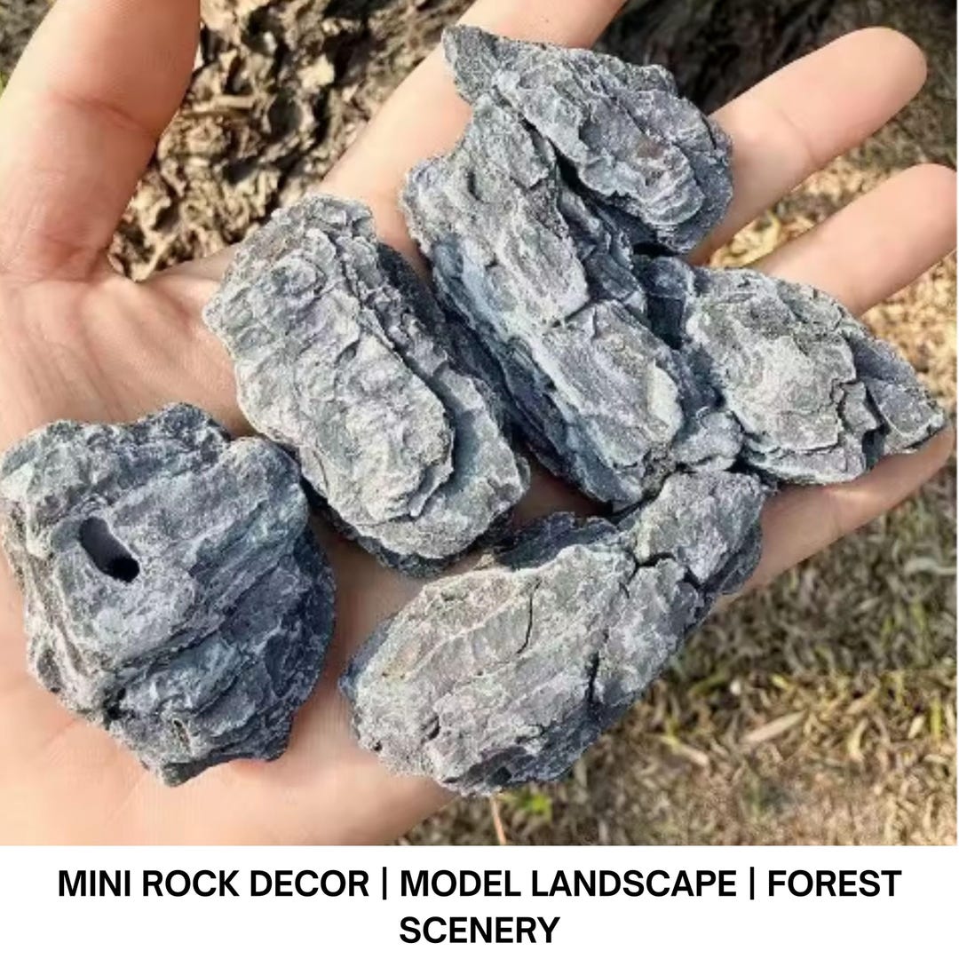 Miniature Diorama Rocks Miniature Diorama Rocks Set of 5 | Realistic Terrain Stones for Model ...
