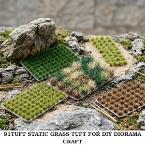 91 stuks statische graspollen | Minimodel gras voor diorama-terreindisplay | Architectuur Landschapsbouw, tafelbladscène en creatieve projecten