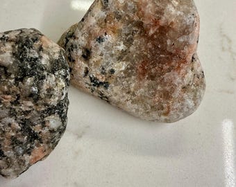 Raw Granite Stone Set - Natural Sparkling Feldspar Quartz Stones