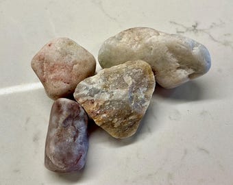Golden Blush Quartzite – Naturally Tumbled Lake Ontario Stones