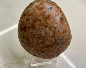 Smooth Pink Granite Stone, Feldspar Rich, Glacial Erratic