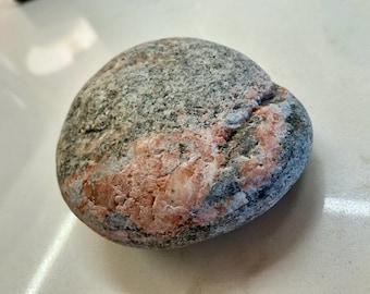 Pink Feldspar & Quartz Granite Stone - Ancient Canadian Shield Glacial Rock