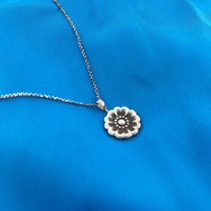 Sterling Flower Pendant Necklace