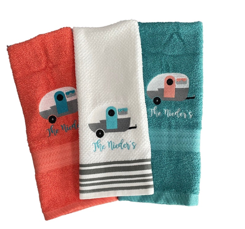 Happy Camper Happy Camper Towel Camper Towels Camper Decor Etsy