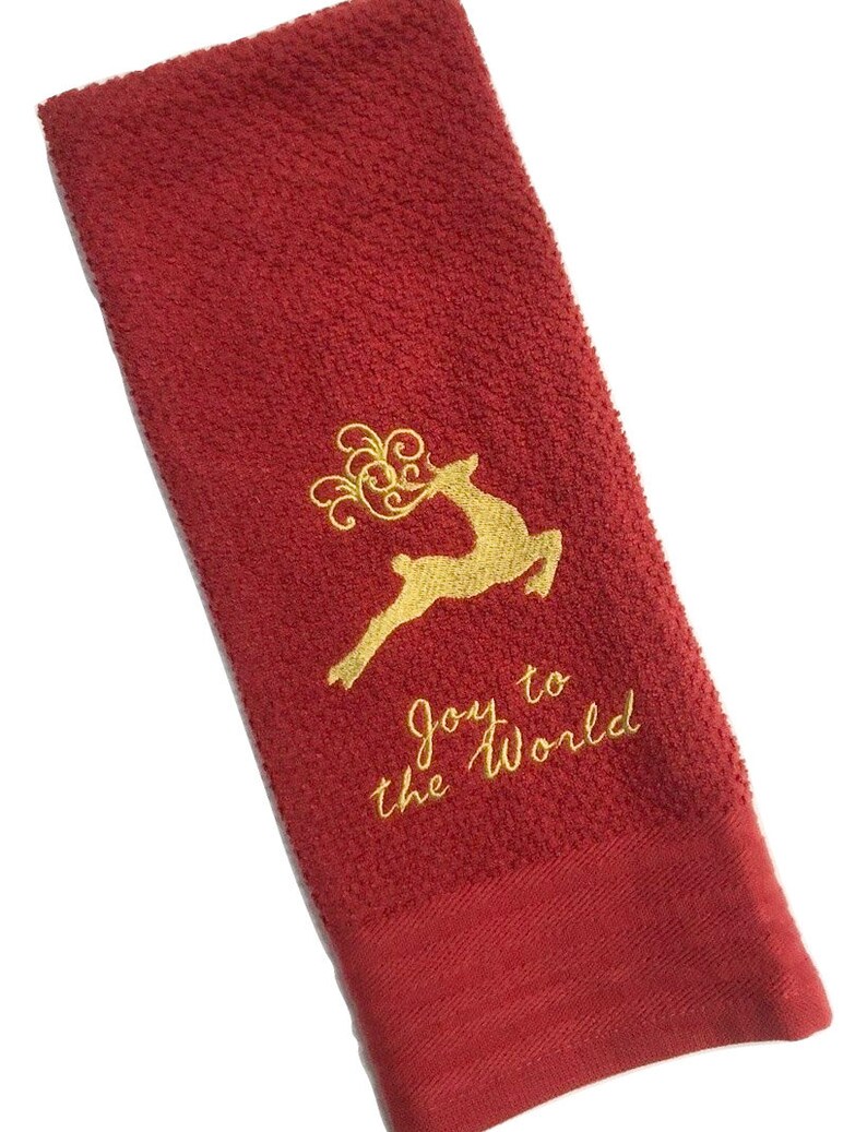 Christmas Towels Christmas Kitchen Towels Christmas Hand Etsy