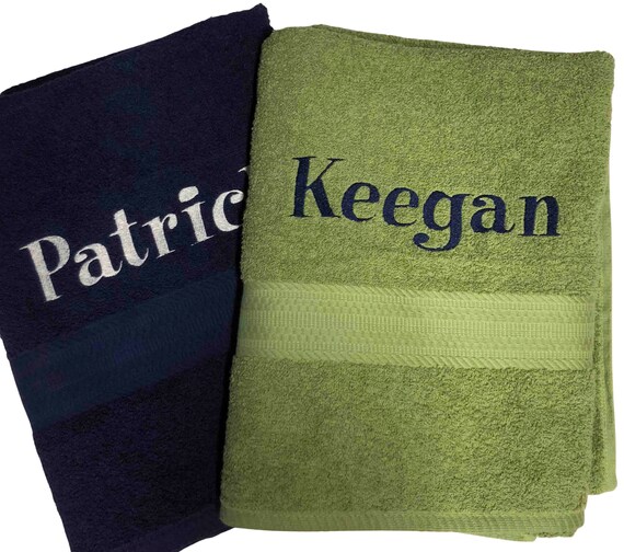Personalized Bath Towels Embroidered Bath Towel Personalized Etsy