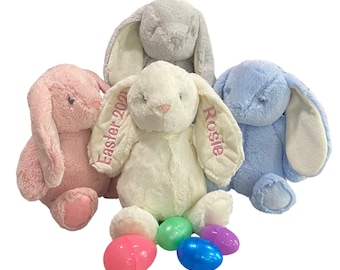 Personalized Easter Bunny, Easter Bunny, Personalized Bunny, Stuffed Bunny, Monogrammed Bunny, Embroidered Bunny, Bunny Stuffed Animal,