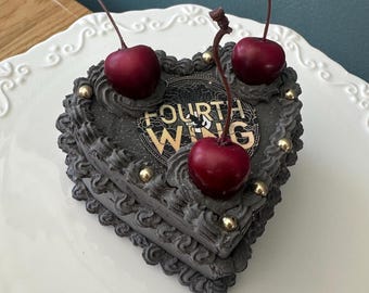 Fourth Wing Inspired Heart Trinket Box: BookTok Fantasy Decor