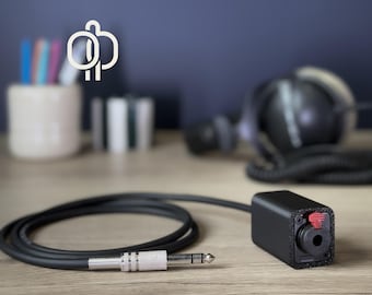 Externe hoofdtelefoonaansluiting – 6,35 mm TRS-stereo verlengkabel – Praktisch bureau-accessoire