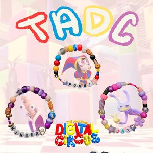 TADC Kandiブレスレット！ | アメイジング・デジタル・サーカス | ジャックス・ポムニ・キング | カスタムギフト | パーソナライズアート | ビーズジュエリー
