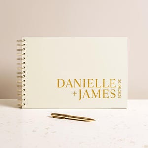 Wedding Guest Book, Custom Wedding Guestbook, Guest Book Wedding, Guest Book For Wedding, Unique Wedding Guest Book, Gold Foil Guestbook