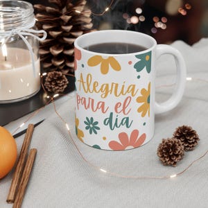Floral Ceramic Coffee Mug: Vibrant Tea Cup, Home Decor Gift
