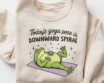 Today's Yoga Pose Is Downward Spiral Sweatshirt, Yoga Tshirt, Funny Possum Shirt, Yoga Teacher Gift, Funny Gym Shirt, Workout Team Tees