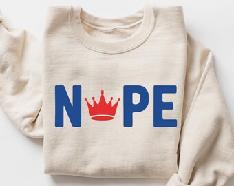 No Kings Protest Sweatshirt, Anti Monarchy Graphic Shirt, Revolutionary Statement Crewneck, Political Activism Tshirt, Democrat Humor Gift