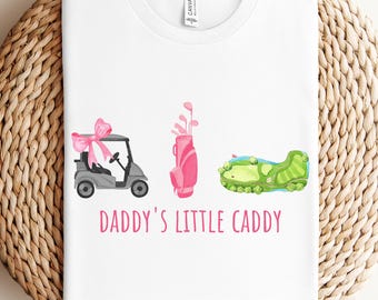 Daddy's Little Caddy Baby Romper, Golf Bodysuit, Father's Day Gift, Father's Little Kid Outfit, Holiday Apparel