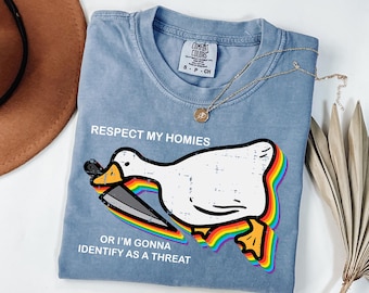 Komfort Farben Alberne Gans Verbündete Pride Shirt, LGBTQ Verbündete Tshirt, Queer Rechte Ally T-Shirt, Pride Day Geschenk, Trans Gay Rechte Top, Gleichheit Outfit