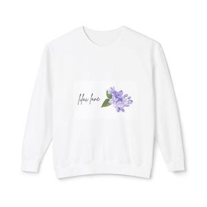 Unisex Floral Crewneck Sweatshirt, Lightweight Sweatshirt for Spring, Gift for Her, Casual Floral Top, Comfortable Lounge Wear