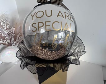 Bobo Balloon Gift Box for Him: Personalized Gift with Chocolate, Coffee & Custom Message