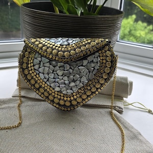 Magestic Mother of Pearl Clutch Bag