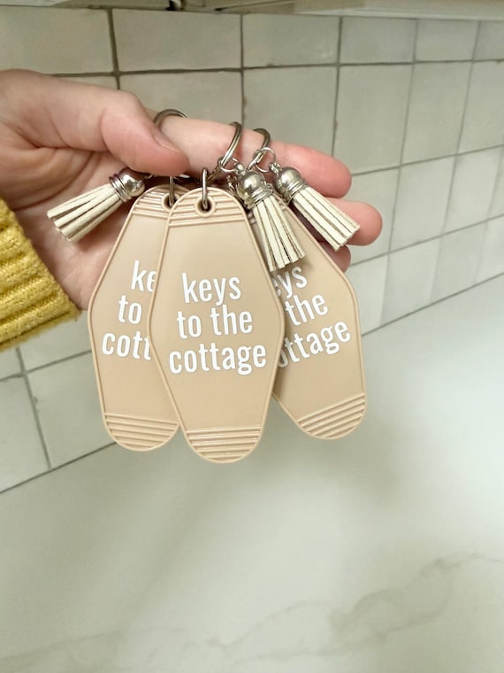 Keys to the Cottage Motel Keychain, Booktok, Hockey Season, Stick Season, Book Lover Gift
