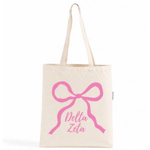 Delta Zeta Canvas-Tragetasche, DZ Sorority-Tragetasche, Geschenk zum Beitrittstag, Tasche für die Rush Week, Canvas-Tragetasche für Studentenverbindungen, Geschenk für Studierende