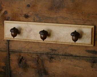 Acorn Towel Rack - Rustic Home Decor - Farmhouse Kitchen Decor - Cabin Decor