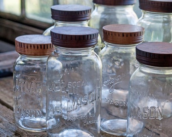 Set of 4 Wood Mason Jar Tops,  Four Wood Canning Jar Lids,  Wood Jar Tops, Kitchen Storage, Hostess Gift,