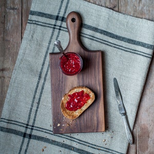 Walnut Lunch Board, French Breadboard, Breakfast Board, Cheese Platter, Serving Board, Table Plank image 2