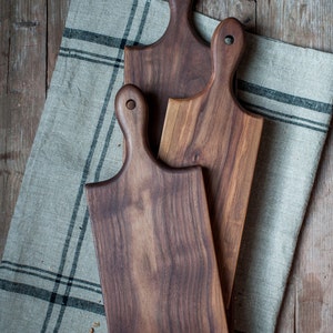 Walnut Lunch Board, French Breadboard, Breakfast Board, Cheese Platter, Serving Board, Table Plank image 3