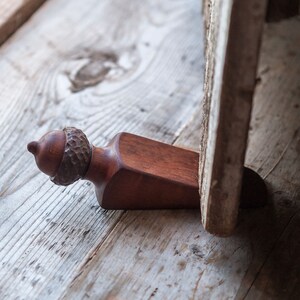 Acorn Doorstop, Wood Door Wedge, Small Artisan Gift, Gift under 50 image 2