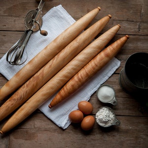 French Rolling Pin, Tapered Rolling Pin, Wooden Rolling Pin, Kitchen and Gourmet image 3