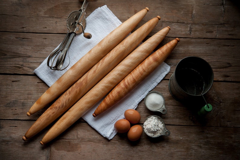 French Rolling Pin, Tapered Rolling Pin, Wooden Rolling Pin, Kitchen and Gourmet image 3