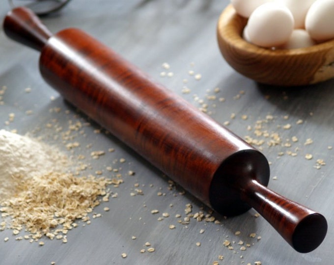 Old Fashioned Rolling Pin, Wooden Rolling Pin, One Piece Rolling Pin