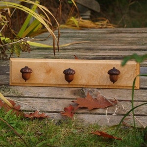 Acorn Towel Rack Rustic Home Decor Farmhouse Kitchen Decor Cabin Decor image 3