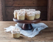 Walnut Cake Stand, Turned Wood Cake Platter, Cake Pedestal, Wedding Cake Stand, Cupcake Stand, Dessert Pedestal, Hostess and Gourmet