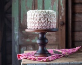 Walnut Cake Stand, Turned Wood Cake Platter, Cake Pedestal, Wedding Cake Stand, Cupcake Stand, Dessert Pedestal, Hostess and Gourmet