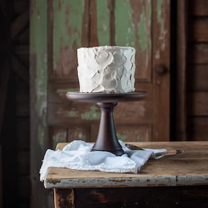 Walnut Cake Stand, Turned Wood Cake Platter, Cake Pedestal, Wedding Cake Stand, Cupcake Stand, Dessert Pedestal, Hostess and Gourmet