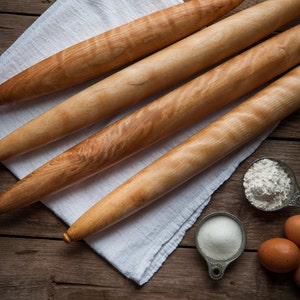 French Rolling Pin, Tapered Rolling Pin, Wooden Rolling Pin, Kitchen and Gourmet image 4